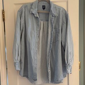 GAP Denim Stripe Big Shirt